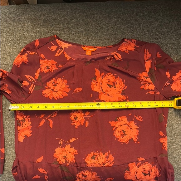 Joe Fresh Floral Long Sleeve Dress with attached belt. Size L. - Picture 12 of 14